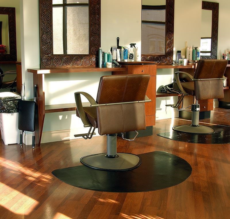 Image of salon mats, also known as barber mats.